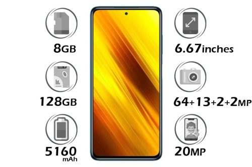 گوشی شیائومی پوکو X3 NFC حافظه 128 گیگابایت رم 8 گیگابایت