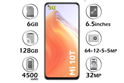گوشی شیائومی Mi 10T 5G حافظه 128GB رم 6GB نقره ای